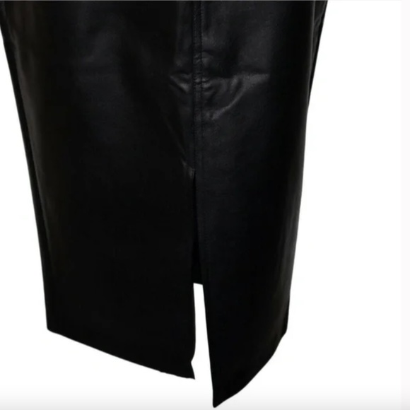 Zara Black Leather Pencil Skirt Size Small - Picture 5 of 10